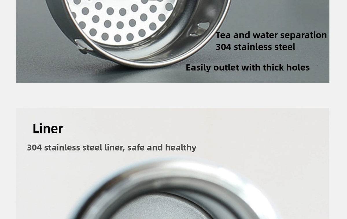 500ML Temperature Display Thermos Cup Stainless Steel Divided Thermos Bottle Outdoor Vacuum Insulated Cup Father's Day Gift