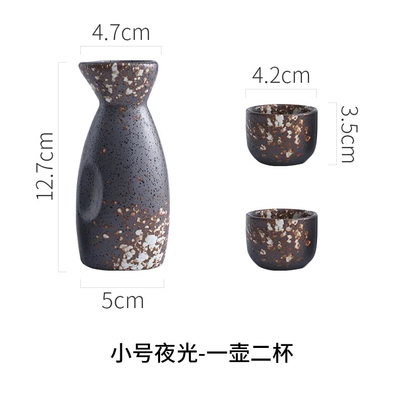 Japanese Sake Set Mini Ceramic Wine Set Household Pots and Cups Bar Utensil Set Restaurant Drinking Utensils ,Barware Supplies