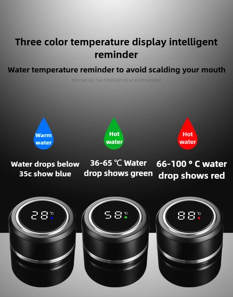 500ML Temperature Display Thermos Cup Stainless Steel Divided Thermos Bottle Outdoor Vacuum Insulated Cup Father's Day Gift