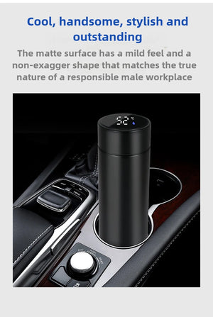 500ML Temperature Display Thermos Cup Stainless Steel Divided Thermos Bottle Outdoor Vacuum Insulated Cup Father's Day Gift