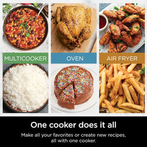 Combi All-in-One Multicooker, Oven, & Air Fryer, Complete Meals in 15 Mins, 14-in-1 Functions, Combi Cooker + Air Fry, Bake, Roa