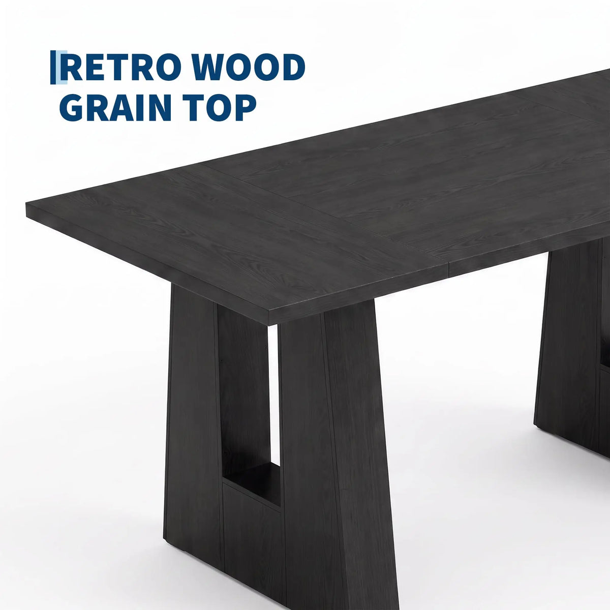 63 Inch Dining Table For 6 People Walnut Wooden Kitchen Table With Heavy Duty Legs Modern Rectangle Table For Kitchen Dining Room