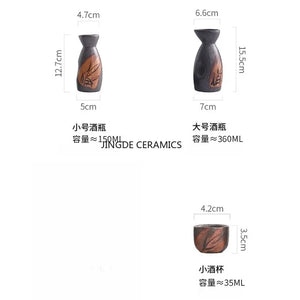 Japanese Sake Set Mini Ceramic Wine Set Household Pots and Cups Bar Utensil Set Restaurant Drinking Utensils ,Barware Supplies