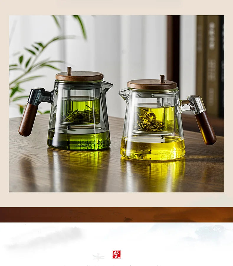 Tea Ceremony Culture Large Capacity Dividing Teacup Removable Glass Inner Tank Home Tea Water Separation Filter Teacup