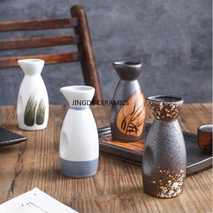 Japanese Sake Set Mini Ceramic Wine Set Household Pots and Cups Bar Utensil Set Restaurant Drinking Utensils ,Barware Supplies