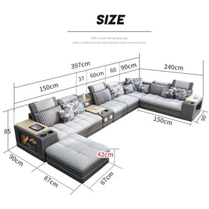 pf-Sofa Furniture for Living Room New Design Turkish Modern Recliner Luxury Leather Nordic Set Modular Leather Sectional Sofa）