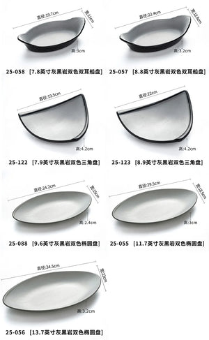 A5 Imitation Porcelain Plate Snack Triangle Deep Plate Buffet Bowl Tableware