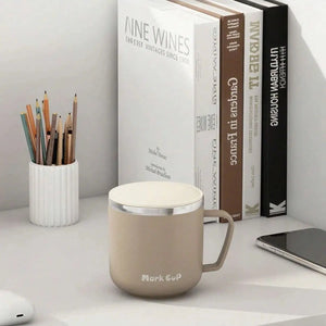 400ML Insulated Coffee Mug With Lid 304 Stainless Steel Double Wall Water Cup Sealed Milk Coffee Cup Student Adult Drinkware