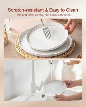 Dinnerware Sets Nordic Modern Dishes Set For 4 Off White Speckled Glazed Ceramic Stoneware 12 Pieces Plates And Bowls Set Microwave Safe For Home Kitchen Dining Housewarming Thanksgiving Christmas Gift
