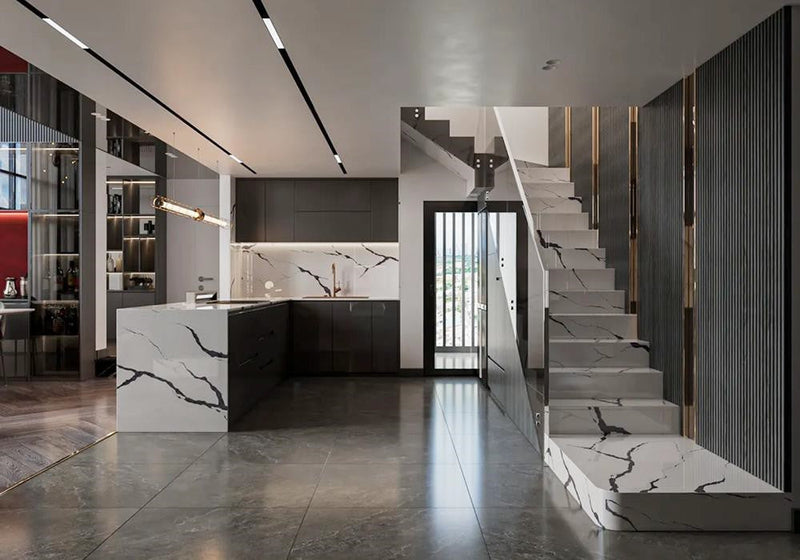 Ash L Shape Modular Kitchen Design